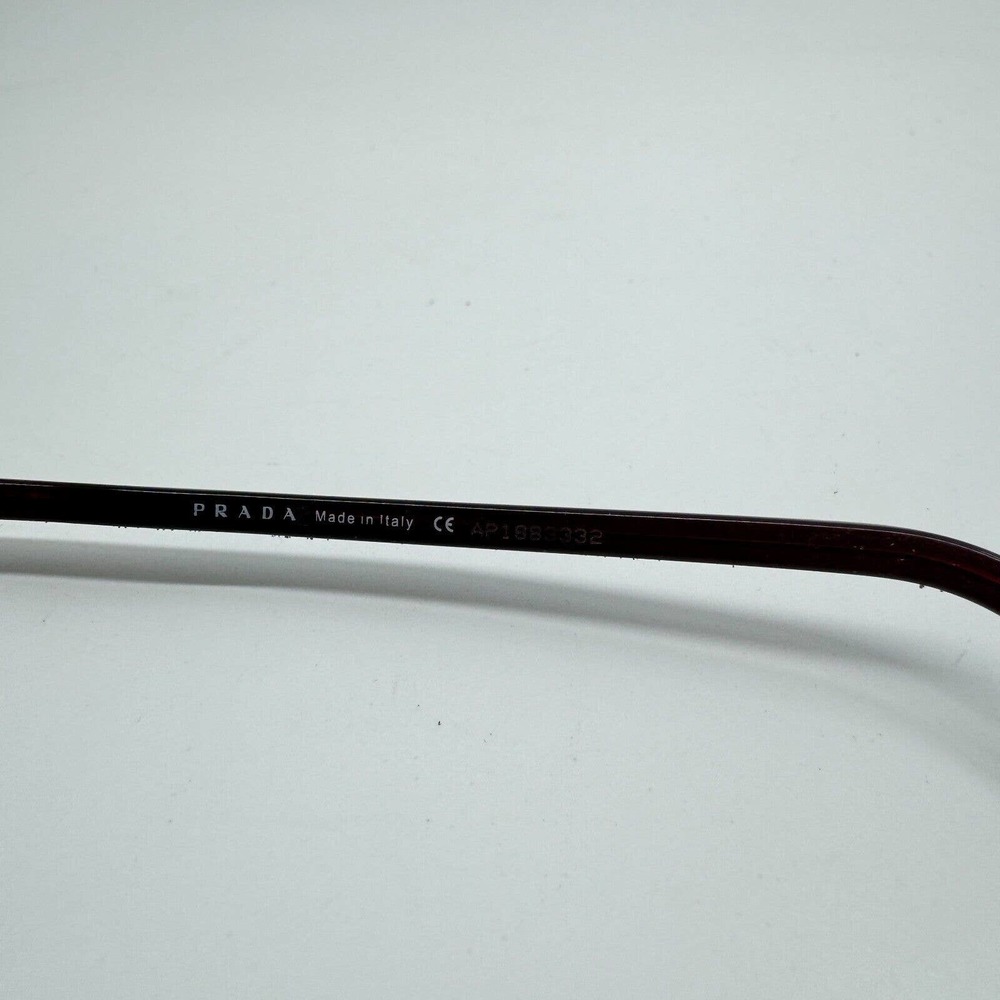 PRADA VPR 58F 8AH-1O1‎ 135 Eyeglasses Frames rose Gold Metal Rectangular H9327 - Picture 6 of 7